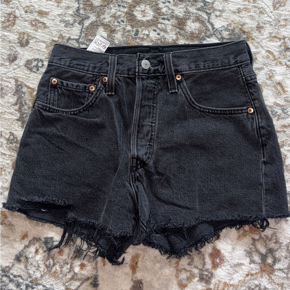 Levi's Charcoal Denim Cut-Offs